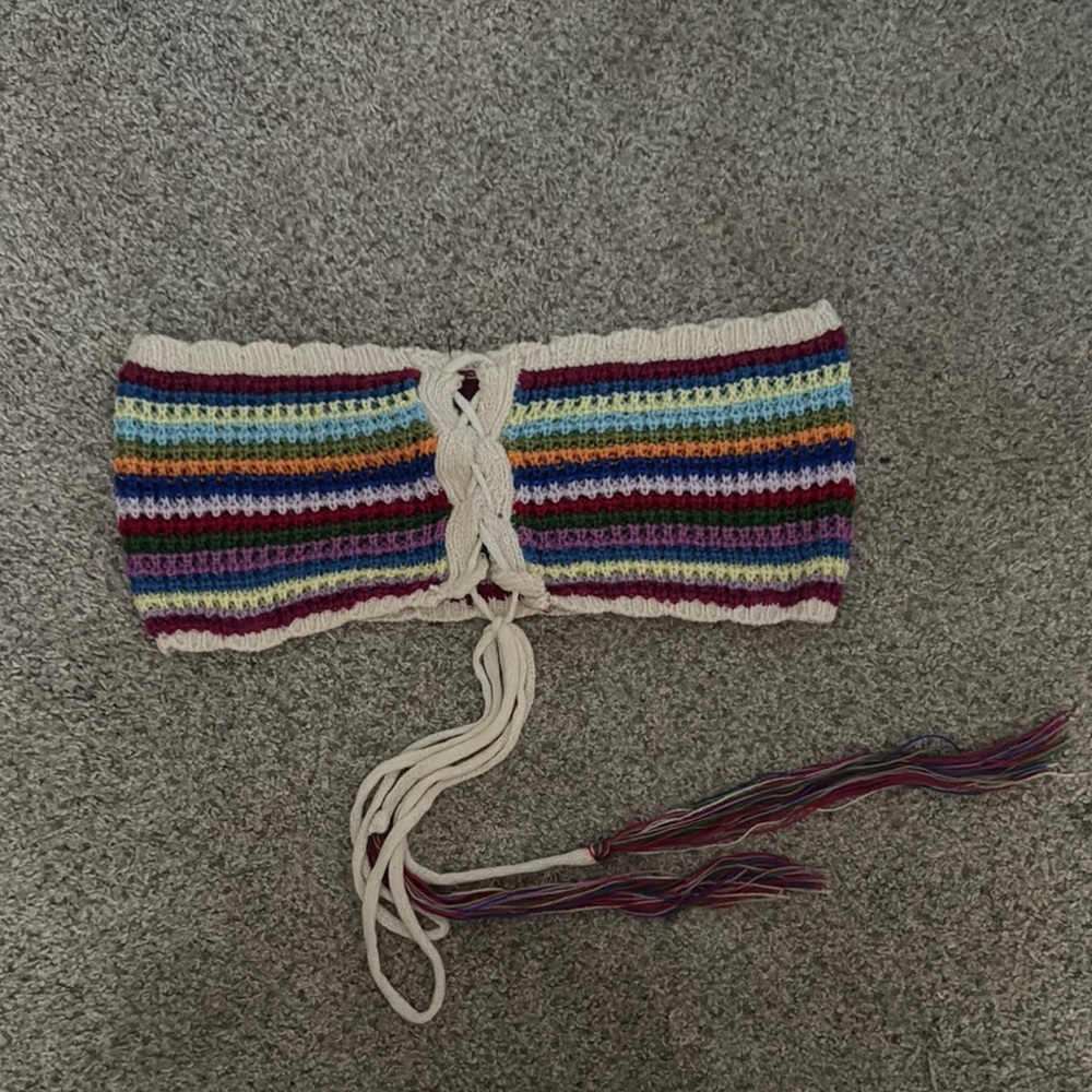 Multicolor Crochet Tube Top